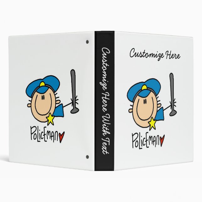 Policeman Occupation 3 Ring Binder (Background)