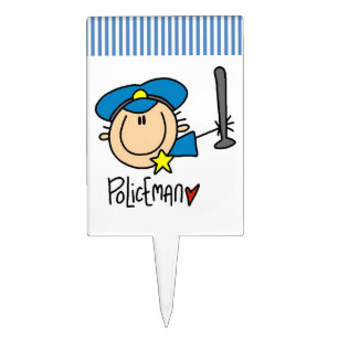 Policeman Occupation Cake Topper