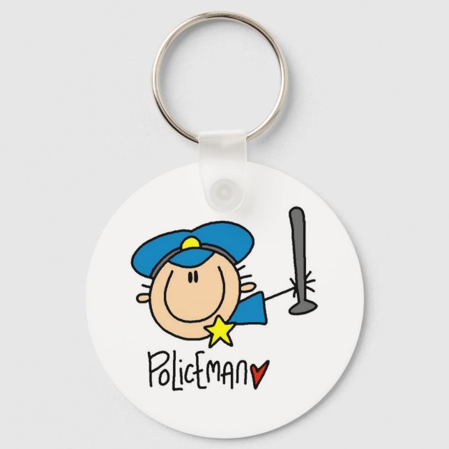 Policeman Occupation Keychain (Front)