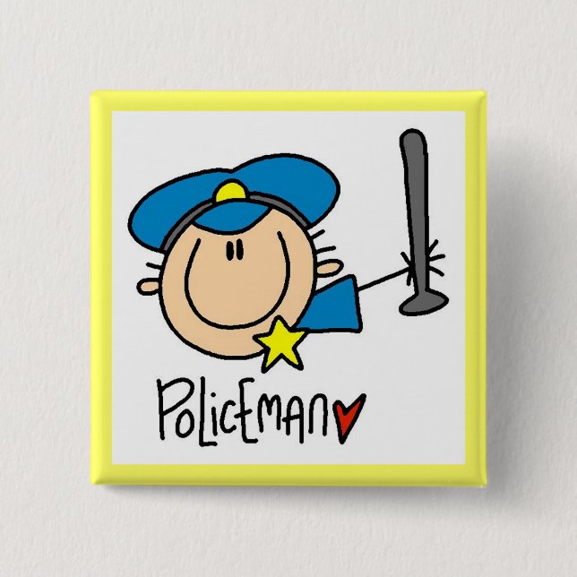 Policeman Occupation Pinback Button (Front)