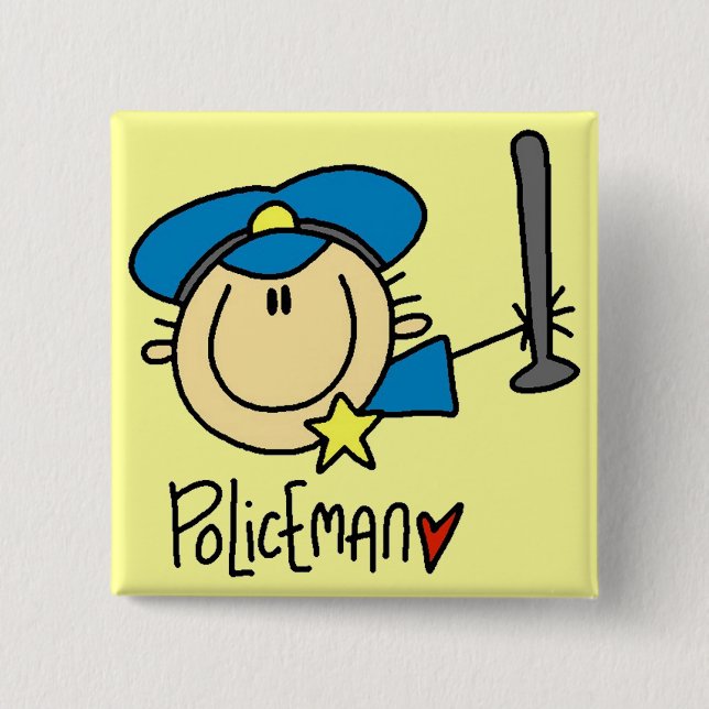 Policeman Occupation Pinback Button (Front)