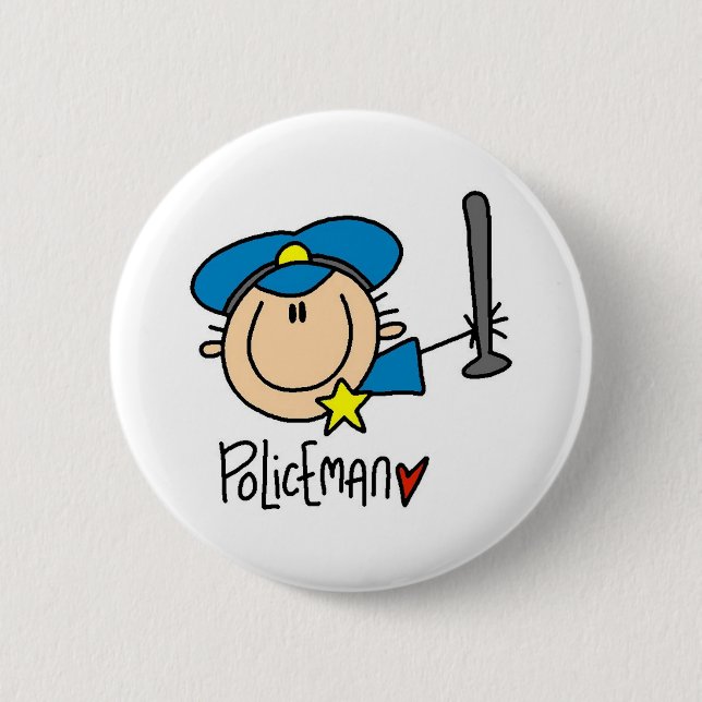 Policeman Occupation Pinback Button (Front)
