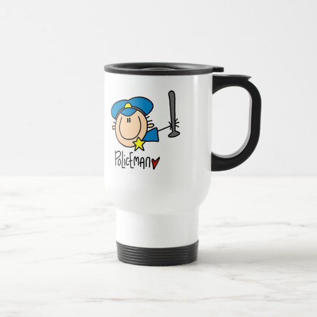Policeman Occupation Travel Mug (Right)
