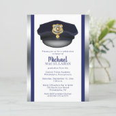 Policeman | Police | Cop Hat Graduation Party Invitation (Standing Front)