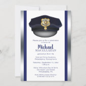 Policeman | Police | Cop Hat Graduation Party Invitation (Front)