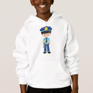 Policeman, Police Officer, Cop, Brown Hair Hoodie