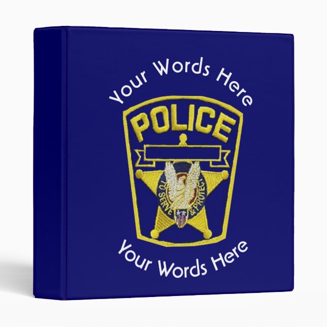Policeman’s Shield Custom 3 Ring Binder (Front/Spine)
