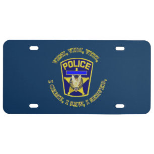 Policeman VVV Custom Shoulder Patch License Plate