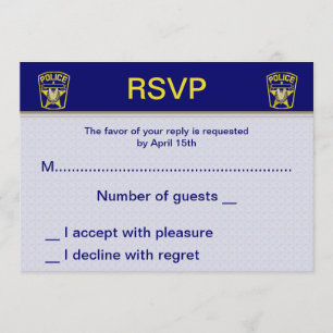 Policeman Wedding RSVP Cards