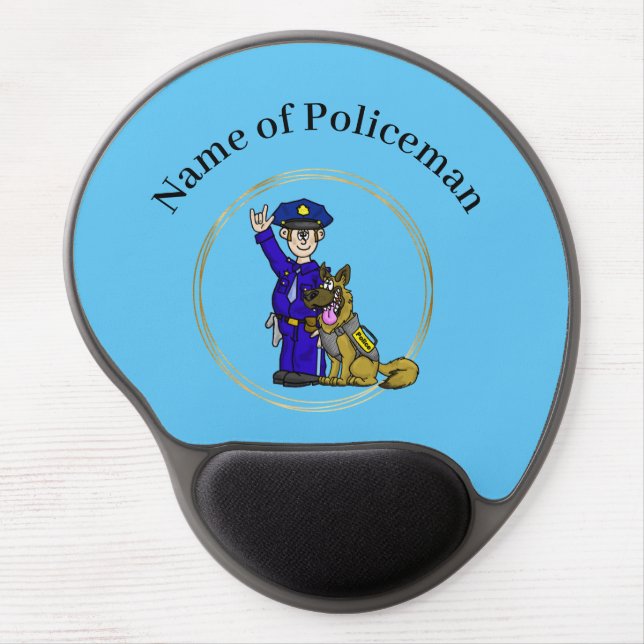 Policeman with K-9 Dog Mouse Pad (Front)