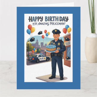 Policeman's Birthday Card