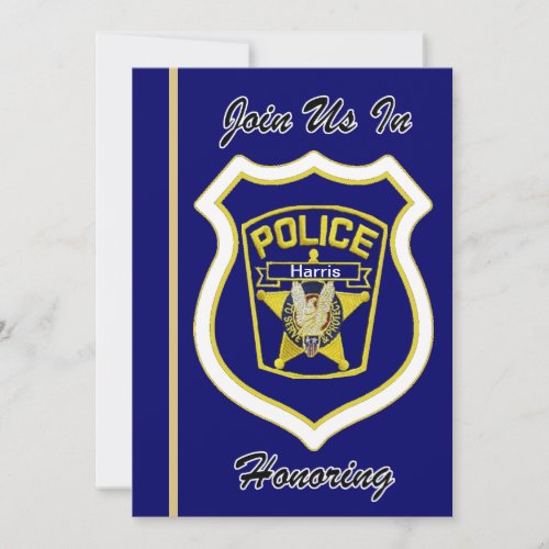 Policeman's Retirement Invitation