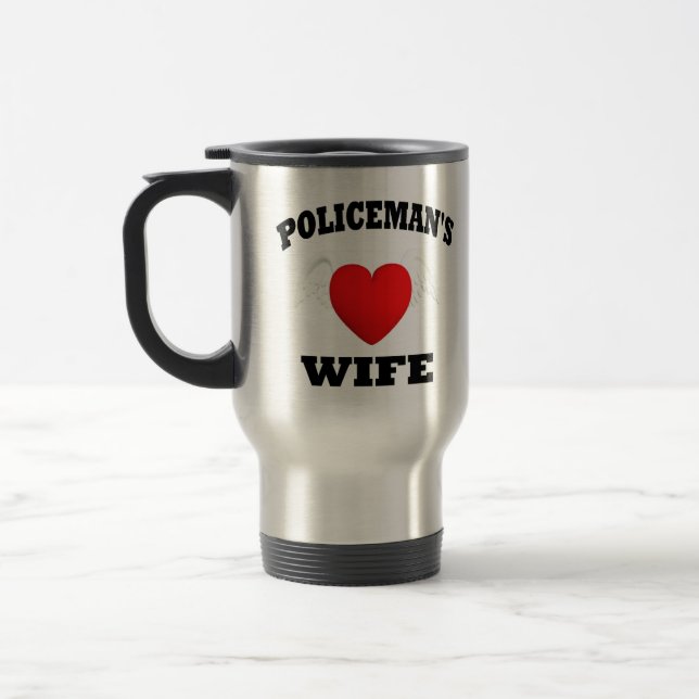 Policeman's Wife Travel Mug (Left)