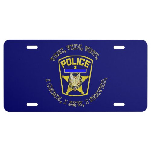 Policemens Badge License Plate