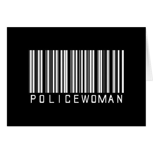 Policewoman Bar Code Cards (Front Horizontal)