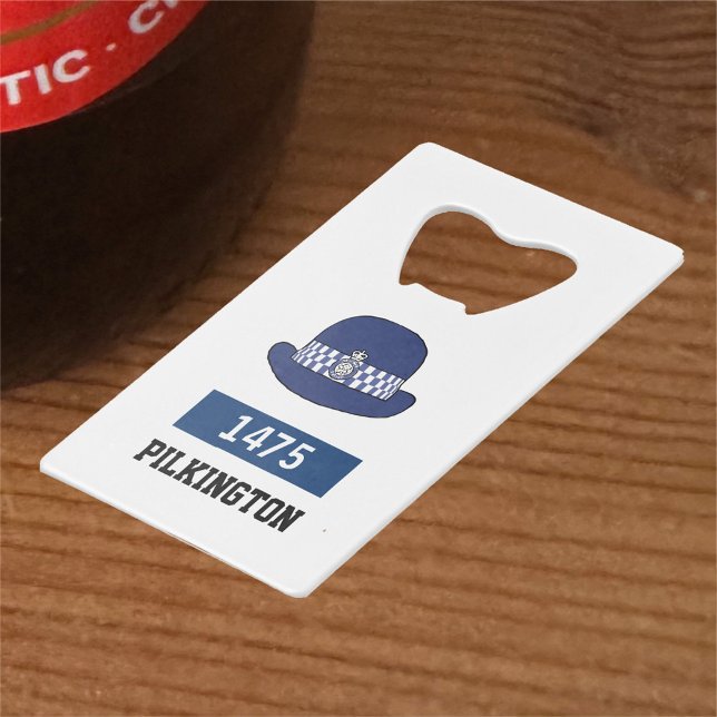 Policewoman Gift. UK Police WPC Hat Credit Card Bottle Opener (Creator Uploaded)