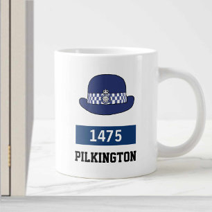 Policewoman Gift. UK Police WPC Hat Giant Coffee Mug