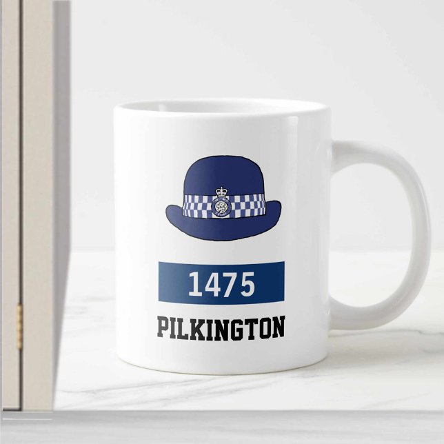 Policewoman Gift. UK Police WPC Hat Giant Coffee Mug (Creator Uploaded)