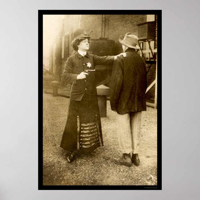 Policewoman Making an Arrest 1909 Poster (Front)