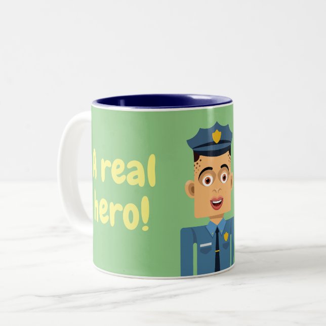 Policia Two-Tone Coffee Mug (Front Left)