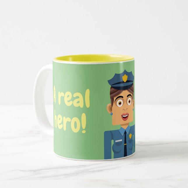 Policia Two-Tone Coffee Mug (Front Left)