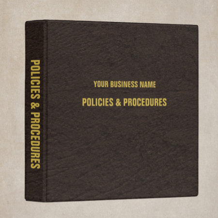 Policies And Procedures Manual 3 Ring Binder
