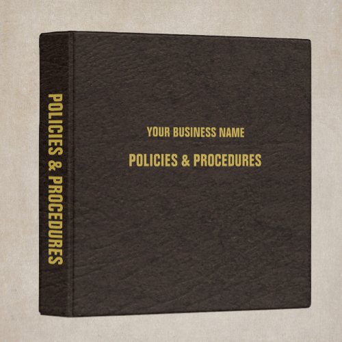 Policies and Procedures Manual 3 Ring Binder