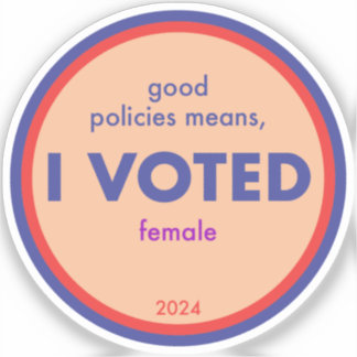 Policies I Voted Single Sticker