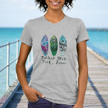 Polihale Kauai Watercolor Surfboards T-shirt at Zazzle