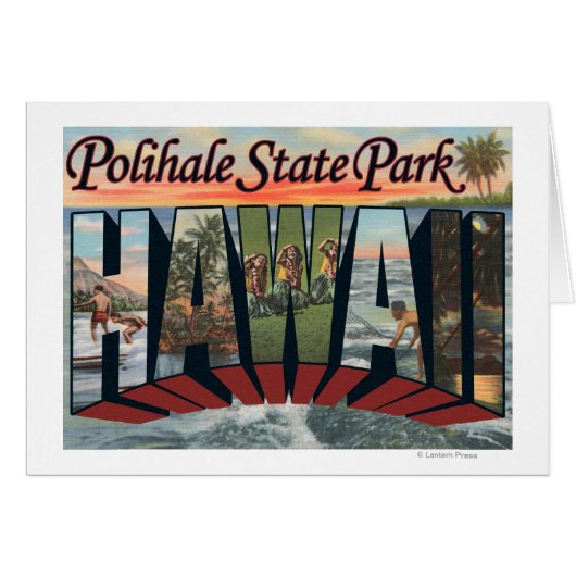 Polihale State Park, Hawaii - Large Letter Scene Cards (Front Horizontal)