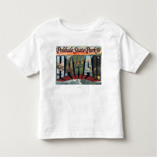 Polihale State Park, Hawaii - Large Letter Scene Toddler T-shirt