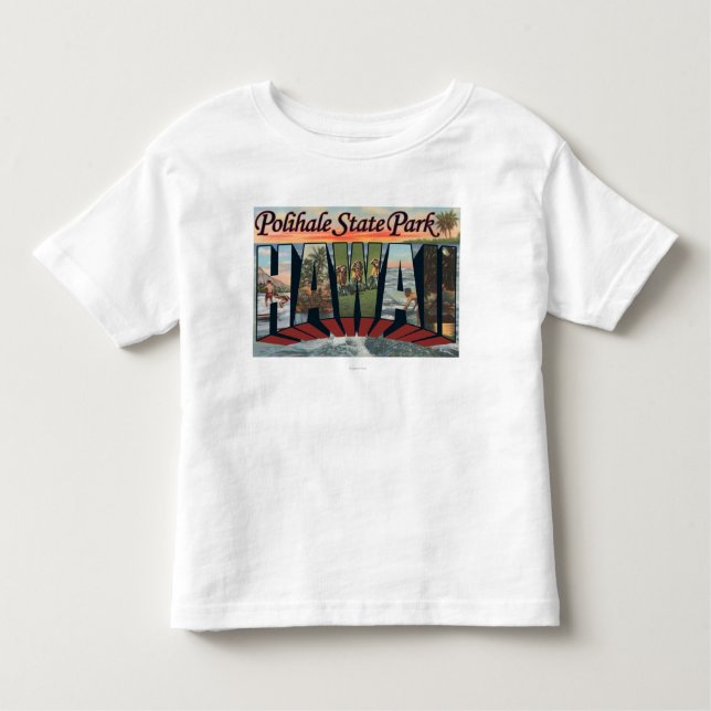 Polihale State Park, Hawaii - Large Letter Scene Toddler T-shirt (Front)
