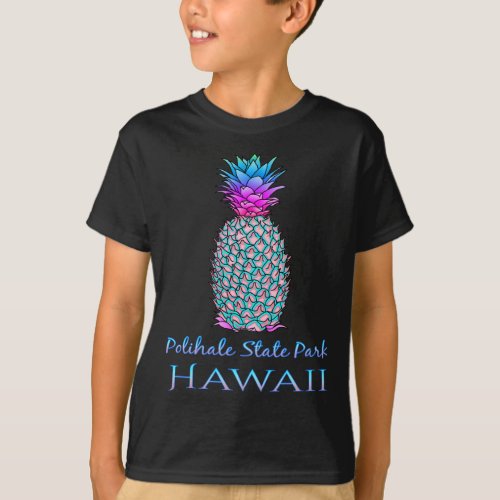 Polihua Beach Hawaii Summer Vacation Pineapple T_Shirt