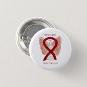Polio Survivor Angel Awareness Ribbon Pins (Front & Back)