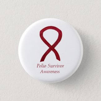 Polio Survivor Awareness Ribbon Custom Pins