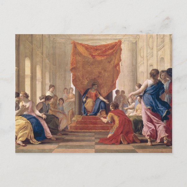 Poliphilus Kneeling before Queen Eleuterylida Postcard (Front)