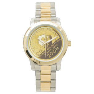 Polish 200 zlotych coin on two tone watch