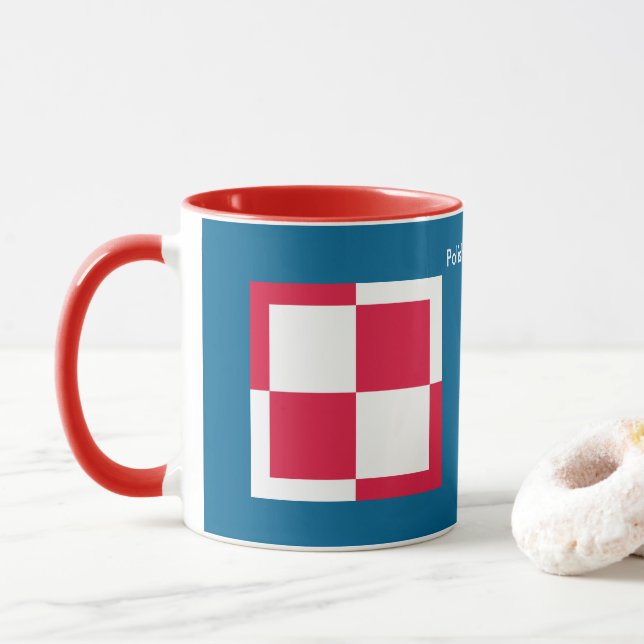 Polish Air Force Roundel Coffee Mug (With Donut)