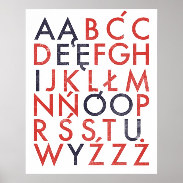 Polish Alphabet Poster (Front)
