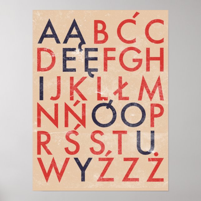 POLISH ALPHABET POSTER (Front)