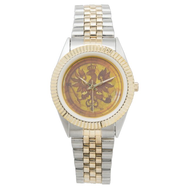 Polish Amber Eagle Mandala Watch (Front)