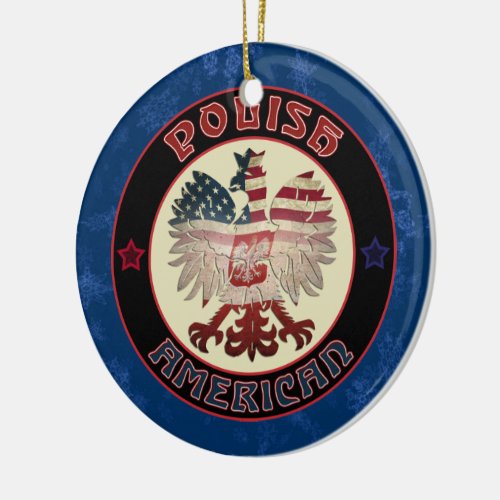 Polish America Eagle Christmas Ornament