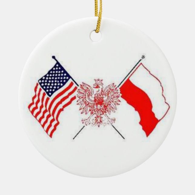 POLISH AMERICAN CERAMIC ORNAMENT (Front)
