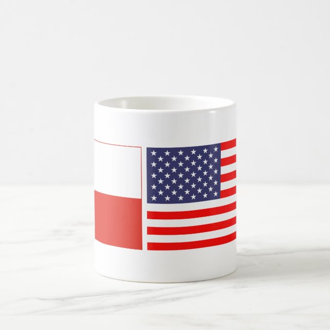 Polish American country flag coffee mug (Center)