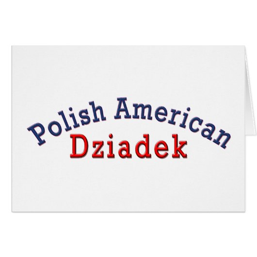 Polish American Dziadek Cards (Front Horizontal)