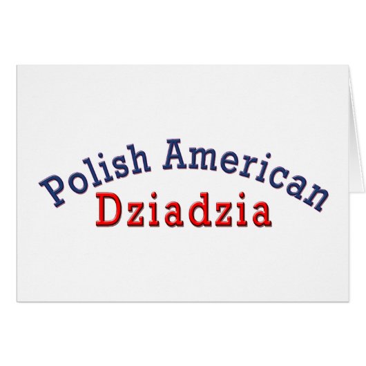 Polish American Dziadzia Cards (Front Horizontal)