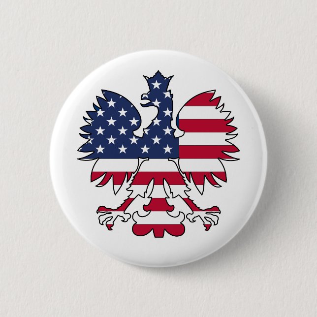 Polish American Eagle Button (Front)