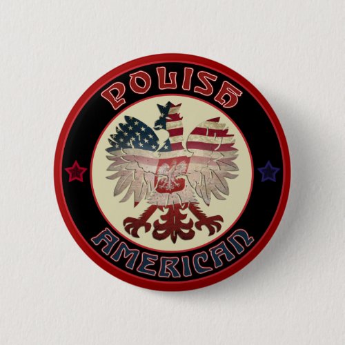 Polish American Eagle Button