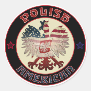 Polish American Eagle Classic Round Sticker