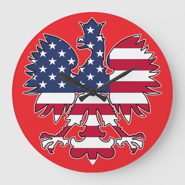 Polish American Eagle Clock (Front)
